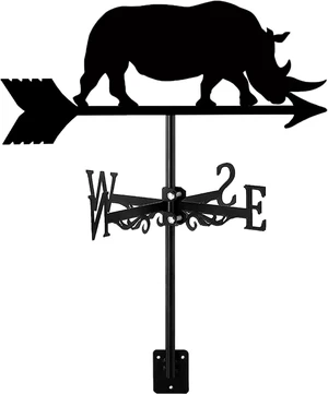 Rhino Weather Vane Weathervane for Garden Yard Lawn Farm Ornament Indicator Black Vintage Black Metal Weather Vane Rhino Weather Vane Weathervane for Garden Yard Lawn Farm Ornament Indicator Black Vintage Black Metal Weather Vane