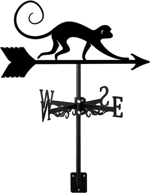 Monkey Weather Vane Weathervane for Garden Yard Lawn Farm Ornament Indicator Black Vintage Black Metal Weather Vane Monkey Weather Vane Weathervane for Garden Yard Lawn Farm Ornament Indicator Black Vintage Black Metal Weather Vane