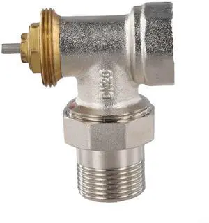 Brass Angle Thermostatic Valve, DN15 DN20 M30x1.5 Thread, Self-Regulating Temperature Control for Radiator Heating Systems Without Head(DN20) Brass Angle Thermostatic Valve, DN15 DN20 M30x1.5 Thread, Self-Regulating Temperature Control for Radiator Heating Systems Without Head(DN20)