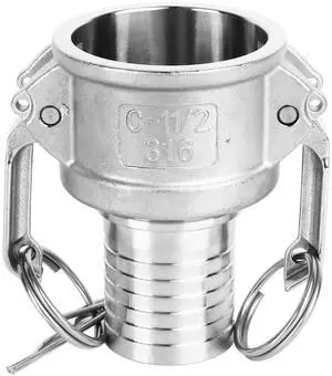1.5in Camlock Fitting Stainless Steel Female Quick Connect Cam Lock Hose Fitting, C Type Cam and Groove Coupling for Oil Pipe Automotive Maintenance Industrial Use 1.5in Camlock Fitting Stainless Steel Female Quick Connect Cam Lock Hose Fitting, C Type Cam and Groove Coupling for Oil Pipe Automotive Maintenance Industrial Use