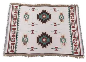 Ethnic Style Cotton Blanket, Camping Blanket for Picnic Beach, 180x130cm Retro Tassel Tablecloth Blanket with Two Sided Design for Outdoor Indoor Multipurpose Use Ethnic Style Cotton Blanket, Camping Blanket for Picnic Beach, 180x130cm Retro Tassel Tablecloth Blanket with Two Sided Design for Outdoor Indoor Multipurpose Use