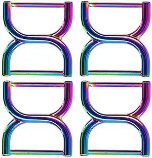 4 Pcs Double D Rings 25mm, Durable Iron Adjustable Buckle D Rings for Purse, Small Craft Rings with Rust Resistance for Luggage Backpack DIY Accessories 4 Pcs Double D Rings 25mm, Durable Iron Adjustable Buckle D Rings for Purse, Small Craft Rings with Rust Resistance for Luggage Backpack DIY Accessories