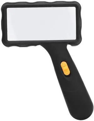 2X Handheld Rectangular Magnifying Glass with 2 LED Lights, Magnifier for Reading Jewelry Stamps, Portable Lighted Magnifier for Low Vision Seniors and Hobbyists 2X Handheld Rectangular Magnifying Glass with 2 LED Lights, Magnifier for Reading Jewelry Stamps, Portable Lighted Magnifier for Low Vision Seniors and Hobbyists