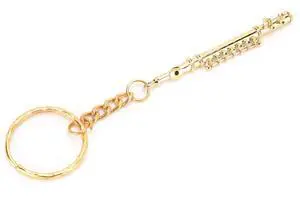 Brass Flute Keychain, Musical Instrument Key Ring, Lifelike Mini Flute Ornament with Golden Finish, Elegant Decorative Key Ring for Keys or Bag, Gift for Music Lovers Brass Flute Keychain, Musical Instrument Key Ring, Lifelike Mini Flute Ornament with Golden Finish, Elegant Decorative Key Ring for Keys or Bag, Gift for Music Lovers