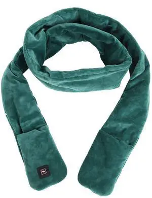 Winter USB Powered Electric Heating Scarf with 3 Temperature Control, Heated Neck Warmer for Women and Men, Crystal Super Soft Velvet Heated Scarf for Outdoor Skiing (Green) Winter USB Powered Electric Heating Scarf with 3 Temperature Control, Heated Neck Warmer for Women and Men, Crystal Super Soft Velvet Heated Scarf for Outdoor Skiing (Green)