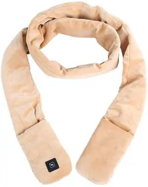 Winter USB Powered Electric Heating Scarf with 3 Temperature Control, Heated Neck Warmer for Women and Men, Crystal Super Soft Velvet Heated Scarf for Outdoor Skiing (Light Tan) Winter USB Powered Electric Heating Scarf with 3 Temperature Control, Heated Neck Warmer for Women and Men, Crystal Super Soft Velvet Heated Scarf for Outdoor Skiing (Light Tan)