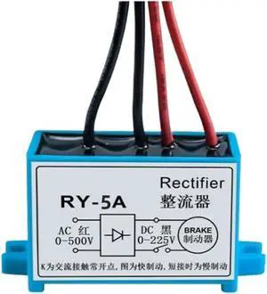 1Pcs Electromagnetic Brake Rectifier Power Supply RY-3A RY-5A 10A500VAC 225VDC Motor Brake Module Power-Off Brake Rectifier Power Supply(RY-5A) 1Pcs Electromagnetic Brake Rectifier Power Supply RY-3A RY-5A 10A500VAC 225VDC Motor Brake Module Power-Off Brake Rectifier Power Supply(RY-5A)