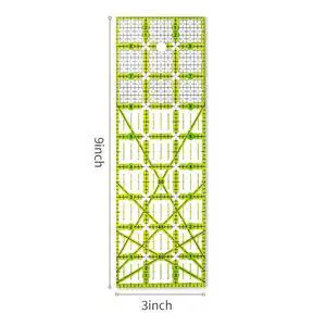 Acrylic Rectangular Quilting Ruler, Transparent Quilting Sewing Tool, Slotted Ruler Simple Operation for Accurate Measurements & Easy Cutting Fabrics Acrylic Rectangular Quilting Ruler, Transparent Quilting Sewing Tool, Slotted Ruler Simple Operation for Accurate Measurements & Easy Cutting Fabrics