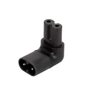 IEC 320 IEC320 iec C7 to C8 90 Degree Left & Right Angled AC Power Adapter Male Female Extension Connector IEC 320 IEC320 iec C7 to C8 90 Degree Left & Right Angled AC Power Adapter Male Female Extension Connector