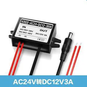 AC - DC 24V to 12V Power Supply Converter Regulator, 3A Power Converter with Smart Protection Chip, Silicone Encapsulated for LED Display Car Audio Motor, DC 12V Output 36W AC - DC 24V to 12V Power Supply Converter Regulator, 3A Power Converter with Smart Protection Chip, Silicone Encapsulated for LED Display Car Audio Motor, DC 12V Output 36W