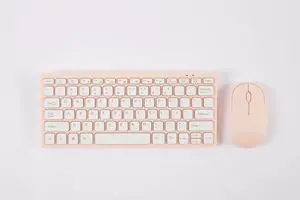 2.4G Wireless Keyboard and Mouse Combo, English Layout, Quiet Mouse, 78 Keys, for Wins, for OS X , Pink 2.4G Wireless Keyboard and Mouse Combo, English Layout, Quiet Mouse, 78 Keys, for Wins, for OS X , Pink