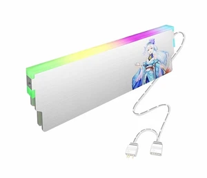ARGB LED Memory Heatsink 5V-3PIN for DDR5 DDR4 DDR3 DDR2 Desktop RAMs with Metal Cooling and Silents Operations Computer Memory Heat Spreader ARGB LED Memory Heatsink 5V-3PIN for DDR5 DDR4 DDR3 DDR2 Desktop RAMs with Metal Cooling and Silents Operations Computer Memory Heat Spreader