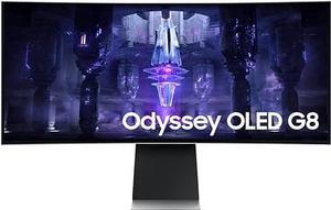 SAMSUNG 34 Odyssey G85SB QD-OLED Ultra WQHD Curved 175Hz LS34BG850SNXZA - Silver
