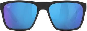 Costa Del Mar Men's Paunch Square Sunglasses 06S9050 - BLUE/MATTE BLACK