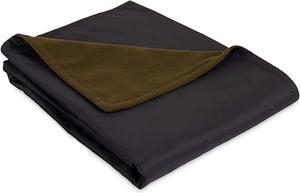 Eddie Bauer Heated Blanket Water Resistant Throw Warming Pocket Green/Black