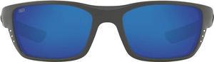 Costa Del Mar Men's Whitetip Sunglasses 06S9056-MATTE GREY/BLUE MIRROR POLARIZED