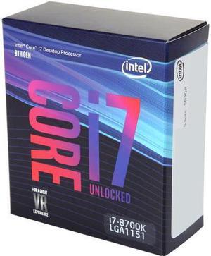 Intel Core i7-8700K Coffee Lake 6-Core 3.7 GHz (4.7 GHz Turbo) LGA 1151 (300 Series) 95W BX80684I78700K Desktop Processor Intel UHD Graphics 630
