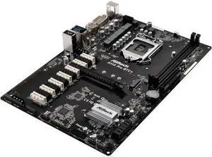 ASRock H110 Pro BTC+ LGA 1151 Intel H110 SATA 6Gb/s ATX Intel for Cryptocurrency Mining (BTC) Motherboard