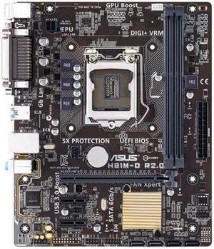 Asus H81M-D R2.0 Desktop Motherboard - Intel H81 Chipset - Socket H3 LGA-1150