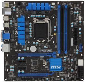 MSI H77MA-G43 LGA 1155 Intel H77 SATA 6Gb/s USB 3.0 Micro ATX Intel Motherboard with UEFI BIOS