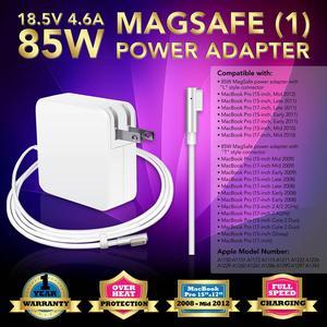 85W AC Adapter Power Supply Charger for 2007 2008 2009 2010 2011 MacBook Pro 15" 17" A1226 A1343 A1286 (Before Mid 2012 Models) Laptop Power Supply Charger Cord Plug (ZA-APPLE-85W)