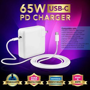 65W USB C AC Adapter Quick Wall Charger For HP spectre 13 Elite x2 1012 Type-C
