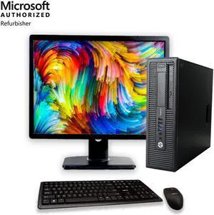 HP Desktop ProDesk 600 G1 PC Computer Intel Core i3 4th Gen 4130 (3.40 GHz) processor 8 GB DDR3 RAM 256 SSD HDD Windows 10 Home with Grade A HP 19" LCD Monitor