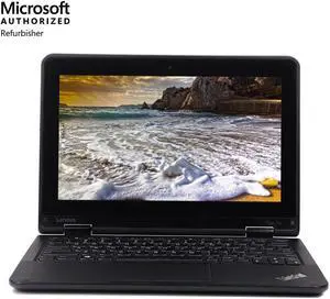 Lenovo ThinkPad Yoga 11e 2-in-1 Laptop/Tablet 11.6" HD Touchscreen Laptop Windows 10 Home Intel N2930 Processor 1.60 GHz 4GB RAM 128GB SSD Webcam Wi-Fi Bluetooth 4.0 HDMI USB 3.0 10-Point Touchscreen
