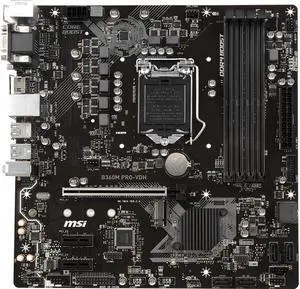 MSI B360M PRO-VDH Intel B360M 1151 LGA MicroATX M.2 Desktop Motherboard A