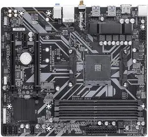 Gigabyte B450M DS3H WIFI-Y1 AMD Socket B450 AM4 MicroATX M.2 Desktop Motherboard