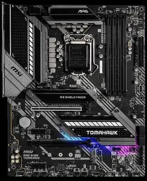MSI MAG B460 TOMAHAWK Intel B460 1200 LGA ATX M.2 Desktop Motherboard A