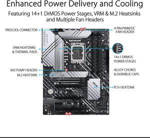 ASUS PRIME Z690-P Intel Intel Z690 LGA ATX M.2 Desktop Motherboard A