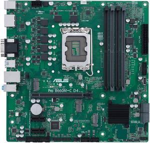 ASUS PRO B660M-C D4-CSM Intel LGA 1700 Intel B660 MicroATX Desktop Motherboard A