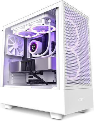 NZXT H5 Flow CC-H51FW-01 White ATX Mid Tower Desktop Computer Case (CC-H51FW-01)