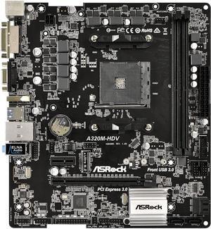 ASRock A320M-HDV AMD Socket AM4 A320 MicroATX M.2 Desktop Motherboard A