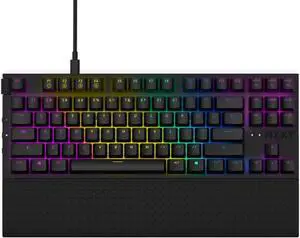 NZXT USB Function TKL Gaming Keyboard Gateron Red Mechanical Switches Black