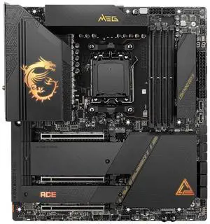 MSI MEG X670E ACE AMD AM5 X670 Extended ATX M.2 Desktop Motherboard A