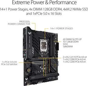 ASUS TUF GAMING Z690-PLUS WIFI D4 Intel LGA 1700 ATX M.2 Desktop Motherboard