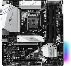 ASRock B460M Pro4 Intel LGA 1200 MicroATX DDR4 Desktop Motherboard