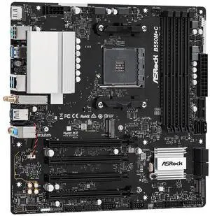ASRock B550M-C Socket AM4 AMD B550 MicroATX M.2 Desktop Motherboard