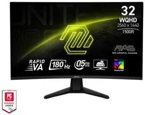 MSI MAG 32CQ6FCT VA 32" 2560 x 1440 180Hz .5ms Gaming Monitor