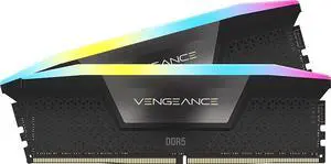 CORSAIR VENGEANCE RGB DDR5 RAM 64GB (2x32GB) 6400MHz CL32-40-40-84 Desktop RAM CORSAIR VENGEANCE RGB DDR5 RAM 64GB (2x32GB) 6400MHz CL32-40-40-84 Desktop RAM