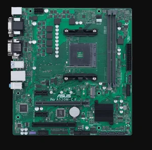 ASUS PRO A520M-C II AMD A520 AM4 DDR4 MicroATX Desktop Motherboard ASUS PRO A520M-C II AMD A520 AM4 DDR4 MicroATX Desktop Motherboard