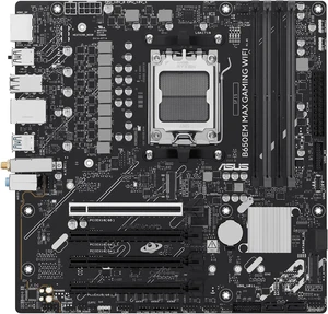 ASUS B650EM MAX GAMING WIFI AMD B650 AM5 DDR5 MicroATX Desktop Motherboard ASUS B650EM MAX GAMING WIFI AMD B650 AM5 DDR5 MicroATX Desktop Motherboard