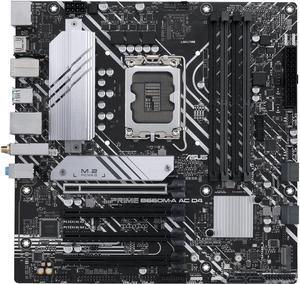 ASUS PRIME B660M-A AC D4-GSI Intel LGA 1700 B660 MicroATX Desktop Motherboard