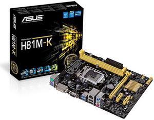ASUS H81M-K Intel LGA H81 1150 MicroATX Desktop Motherboard A