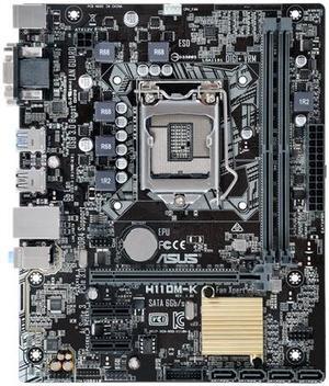 ASUS H110M-K Intel LGA H110 1151 MicroATX Desktop Motherboard A