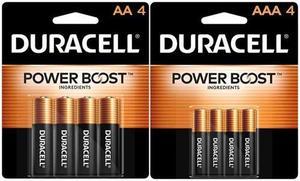 4 AA + 4 AAA Duracell Alkaline Battery Combo (On Cards)