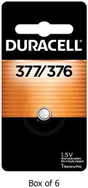 377 / 376 Duracell Silver Oxide Button Batteries (Box of 6)