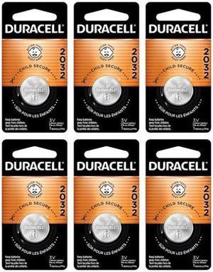 6-Pack DL2032 Duracell 3 Volt Lithium Coin Cell Battery